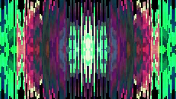 Astratto lucido verde rosa morbido colore in movimento verticale pixel blocco sfondo animazione Nuova qualità vacanza universale movimento dinamico animato colorato glamour retro vintage danza musica video — Video Stock