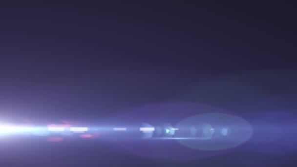 Vertikální boční pohybující se světla optické čočky světlice lesklé bokeh animace umění pozadí - nové kvalitní přirozené osvětlení lampy paprsky efekt dynamické barevné světlé video záběrů — Stock video