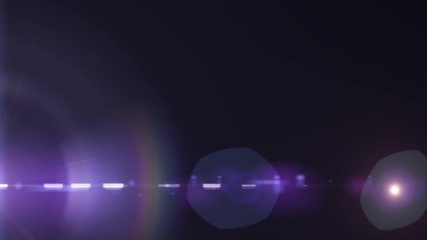 Luci mobili laterali verticali lenti ottiche brillano bokeh animazione arte sfondo - nuova qualità naturale illuminazione lampada raggi effetto dinamico colorato video luminoso — Video Stock