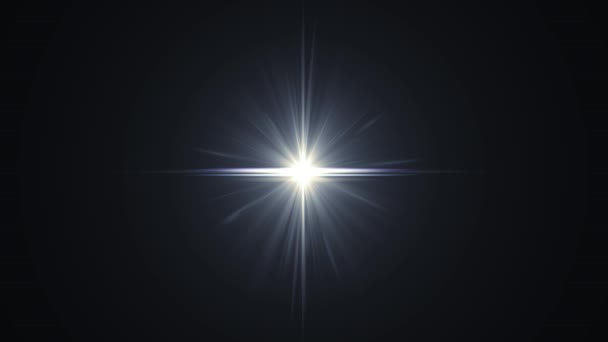 Center flickering star sun lights optical lens flares shiny animation art background loop new quality natural lighting lamp rays effect dynamic colorful bright video footage — Stock Video