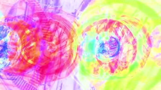 回転抽象絵画虹シームレス ループ ポグロム アニメーション新しい品質芸術的なうれしそうなカラフルな動的普遍的なクールな素敵な映像を移動 — ストック動画
