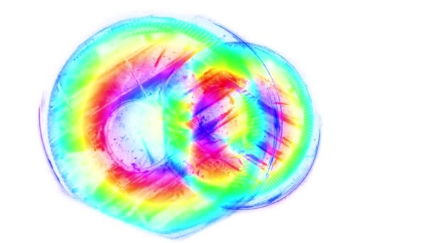 Movimento rotante pittura astratta arcobaleno senza soluzione di continuità loop backgrond animazione nuova qualità artistica gioioso colorato dinamico universale cool bel video — Video Stock