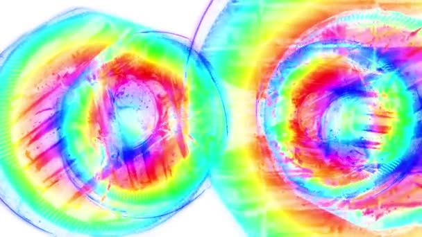 Flytta roterande abstrakt målning rainbow sömlös loop backgrond animation nya kvalitet konstnärliga joyful färgglada dynamiska universal cool nice videofilmer — Stockvideo