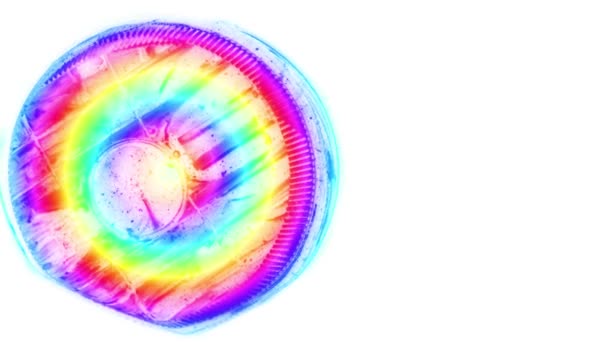 Roterende abstracte schilderkunst regenboog naadloze loops backgrond animatie nieuwe kwaliteit artistieke vrolijke kleurrijke dynamische universele cool mooie videobeelden verplaatsen — Stockvideo