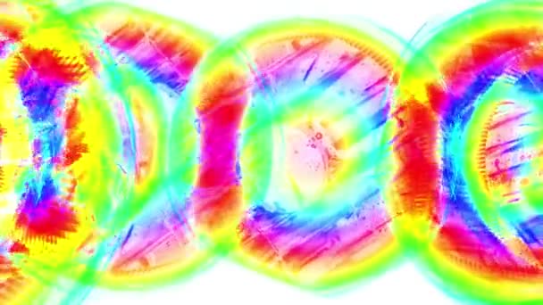 Roterende abstracte schilderkunst regenboog naadloze loops backgrond animatie nieuwe kwaliteit artistieke vrolijke kleurrijke dynamische universele cool mooie videobeelden verplaatsen — Stockvideo