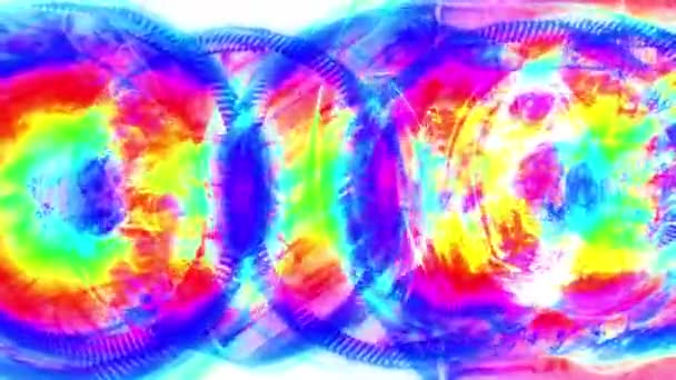 Roterende abstracte schilderkunst regenboog naadloze loops backgrond animatie nieuwe kwaliteit artistieke vrolijke kleurrijke dynamische universele cool mooie videobeelden verplaatsen — Stockvideo