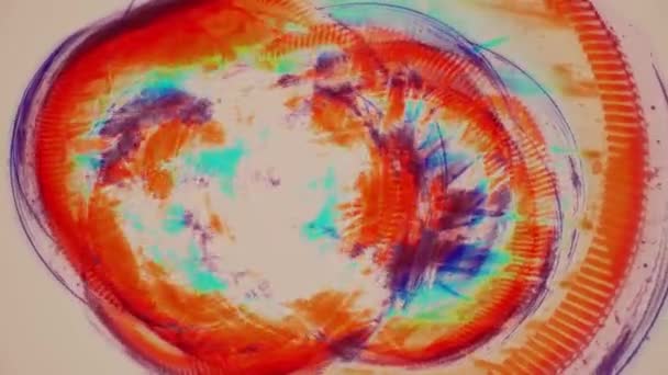 Движущаяся вращающаяся абстрактная живопись радуга бесшовная петля обратная анимация новое качество художественное ретро винтажное радостный красочный динамичный универсальный прохладно видео кадры — стоковое видео
