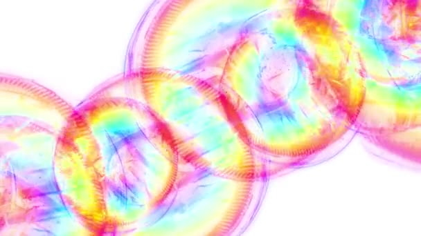 Движущаяся вращающаяся абстрактная живопись радуга бесшовная петля обратная анимация новое качество художественная радостная красочная динамика универсальный прохладно видео кадры — стоковое видео