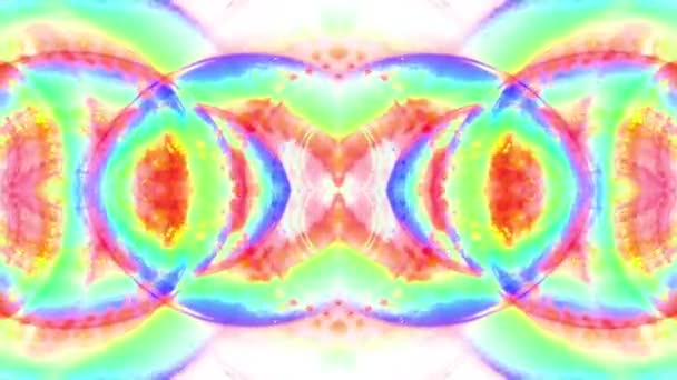 Pohybující rotující abstraktní malba rainbow kaleidoskopický bezešvé smyčka backgrond animace nové kvalitní umělecké radostné barevné dynamické univerzální cool pěkné video záznam — Stock video