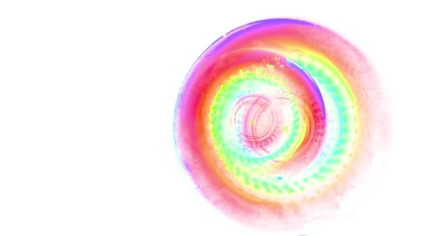 移动旋转抽象画彩虹无缝环背景动画新品质艺术快乐多彩动感通用酷视频画面 — 图库视频影像
