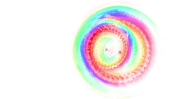Mozgó forgó absztrakt festészet szivárvány varrat nélküli hurok backgrond animáció új minőségű művészi örömteli színes dinamikus univerzális hűvös szép videofelvétel — Stock videók