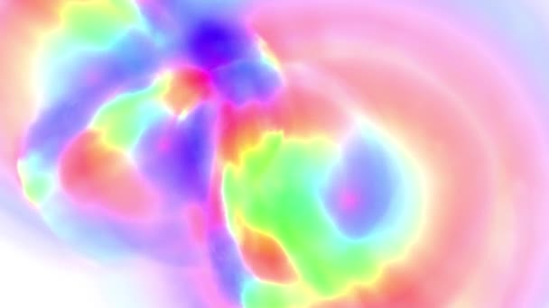 Moving turbulent watercolor rainbow abstract painting seamless loop backgrond animation new quality artistic joyful colorful dynamic universal cool nice video footage — Stock Video