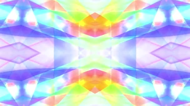 Ornamental kaleidoscope soft crystal abstract animation seamless loop background New quality retro vintage holiday shape colorful universal motion dynamic animated joyful music cool video footage — Stock Video