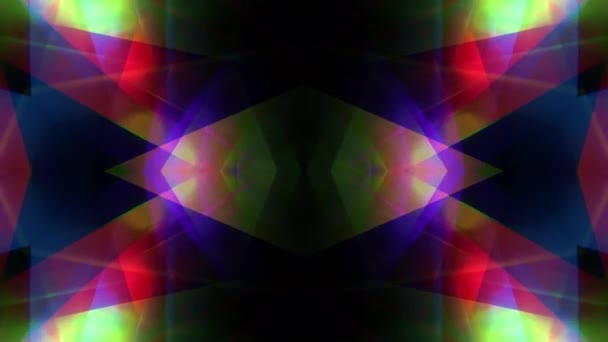 Díszítő Kaleidoszkóp puha kristály absztrakt animáció varrat nélküli hurok háttér új minőségi retro vintage üdülés alakzat színes univerzális mozgás dinamikus animációs vidám zene cool videó felvétel — Stock videók