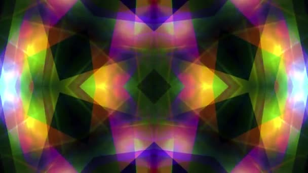 Kalejdoskop ozdobnych miękkie crystal abstrakcyjna animacja Płynna pętla nowe jakości retro tło wakacje kształt kolorowe ruchu powszechnej dynamiczne animowane radosna muzyka fajne materiały wideo — Wideo stockowe