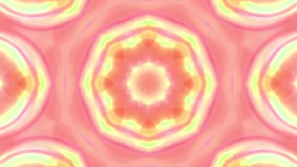 Ornamental kaleidoscope soft watercolor abstract animation seamless loop background New quality retro vintage holiday shape colorful universal motion dynamic animated joyful music cool video footage — Stock Video