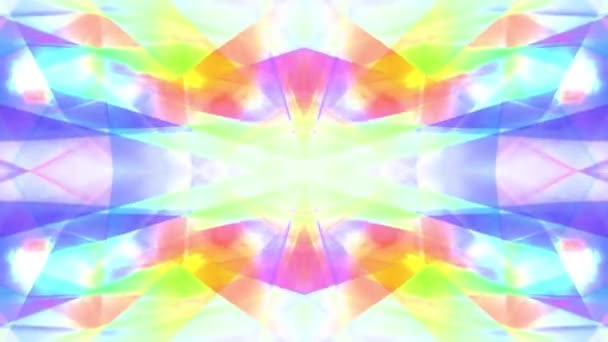 Ornamentale Kaleidoskop weichen Kristall abstrakte Animation nahtlose Schleife Hintergrund neue Qualität Retro Vintage Urlaub Form bunt universelle Bewegung dynamisch animierte freudige Musik cool Videomaterial — Stockvideo