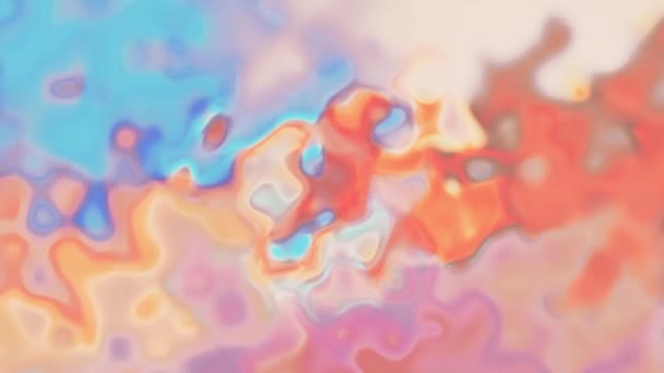 Peinture couleur turbulente numérique éclaboussure mélange sur fond d'animation abstrait blanc nouvelle qualité unique coloré joyeux beau mouvement vidéo dynamique — Video