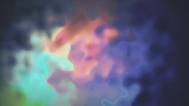 Digitální turbulentní barvu malovat postříkat míchání na černé abstraktní animace pozadí nové jedinečné kvality barevné pohybu krásné radostné dynamické videozáznam — Stock video
