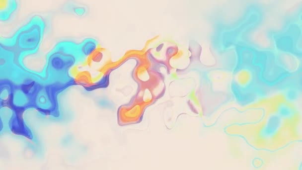 Digital turbulento color pintura salpicadura mezcla en blanco abstracto animación fondo nuevo único calidad colorido alegre hermoso movimiento dinámico vídeo metraje — Vídeo de stock