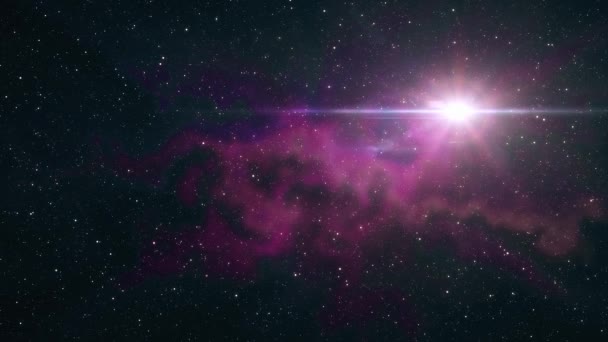 solitaire grande étoile scintillement briller dans doux mouvement nébuleuse étoiles ciel nocturne animation arrière-plan nouvelle qualité nature scénique cool coloré lumière vidéo 