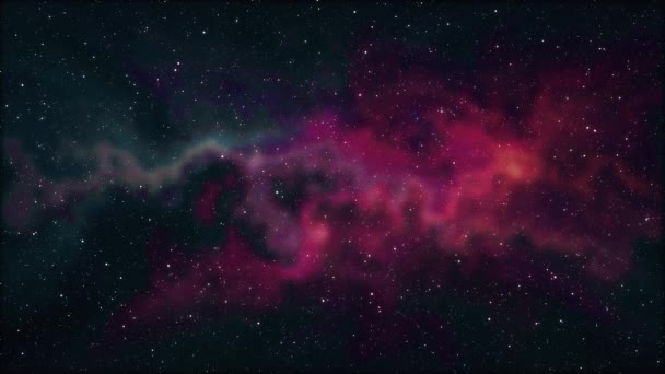 Suave movimiento nebulosa espacio estrellas noche cielo animación fondo nueva calidad naturaleza escénico escuela fresco educación colorido luz vídeo metraje — Vídeos de Stock