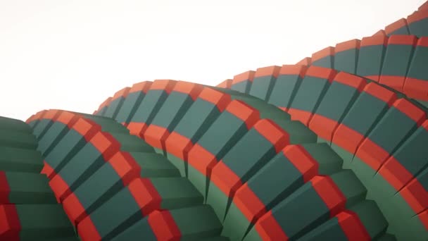 Φίδι σκουλήκι της σπονδυλικής στήλης όπως 3d μητρική ριγέ ταχύτητες Περιστρεφόμενη μηχανισμό αδιάλειπτη βρόχο αφαιρετικό animation νέα ποιότητα πολύχρωμο δροσερό ωραίο όμορφη βιντεοσκοπημένων εικονών υποβάθρου — Αρχείο Βίντεο
