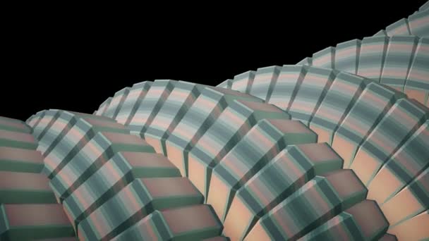 Wąż robak kręgosłupa jak 3d macierzystego koła zębate paski obrotowy mechanizm Płynna pętla abstrakcyjna animacja tła nowe jakości kolorowy fajne ładne piękne materiały wideo — Wideo stockowe