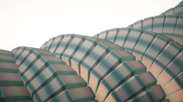 Slang worm wervelkolom zoals 3D-native gestreepte versnellingen Roterende mechanisme naadloze loops abstracte animatie achtergrond nieuwe kwaliteit kleurrijke cool leuke mooie videobeelden — Stockvideo