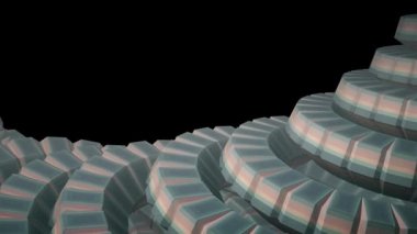 Yılan solucan omurga gibi 3d yerel dizili vites mekanizması sorunsuz döngü soyut animasyon arka plan yeni kalite renkli serin güzel güzel video görüntüleri döndürme