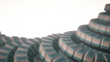 Yılan solucan omurga gibi 3d yerel dizili vites mekanizması sorunsuz döngü soyut animasyon arka plan yeni kalite renkli serin güzel güzel video görüntüleri döndürme