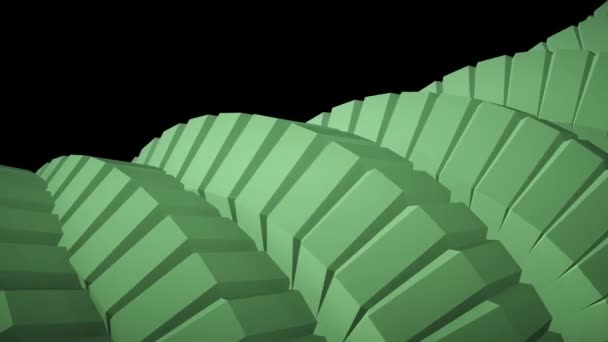 Lombriz serpiente espina dorsal como engranajes 3d mecanismo giratorio lazo sin costura animación abstracta fondo nueva calidad colorido fresco bonito hermoso video metraje — Vídeos de Stock