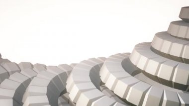 Yılan solucan omurga gibi 3d vites mekanizması sorunsuz döngü soyut animasyon arka plan yeni kalite renkli serin güzel güzel video görüntüleri döndürme
