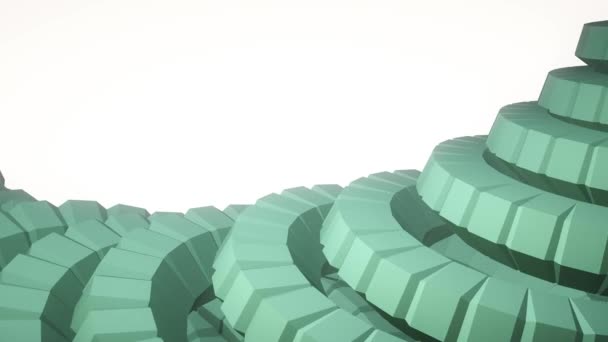 Snake mask ryggraden som 3d gears roterande mekanism sömlös loop abstrakt animation bakgrund nya kvalitet färgglada coola fina vackra videofilmer — Stockvideo