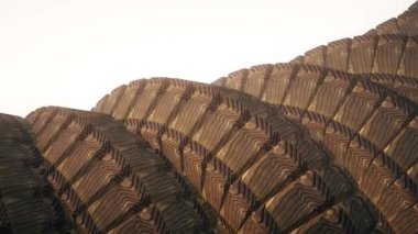 Yılan solucan omurga gibi 3d vites mekanizması sorunsuz döngü soyut animasyon arka plan yeni kalite renkli serin güzel güzel video görüntüleri döndürme