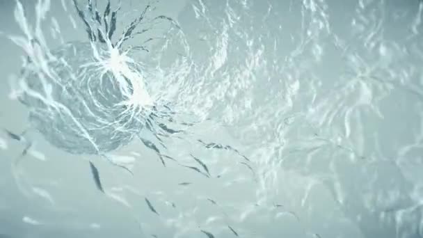 Dentro de suave movimiento de agua remolino simulación animación fondo nueva naturaleza digital calidad fresco hermoso vídeo agradable metraje — Vídeos de Stock