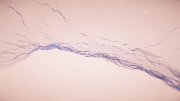 Μαλακό νερό μετάξι απαλή ροή και κυματίζει Ψηφιακή προσομοίωση ταραχώδη αφηρημένη κινούμενα σχέδια νέα ποιότητα δυναμική τέχνης κίνηση πολύχρωμο δροσερό ωραίο όμορφη βιντεοσκοπημένων εικονών υποβάθρου — Αρχείο Βίντεο