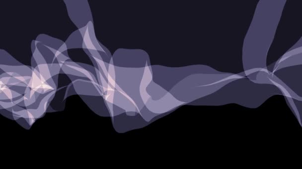 Doux ruban de fumée de soie flux doux ondulant simulation numérique turbulent abstrait animation arrière-plan nouvelle qualité dynamique art mouvement coloré cool belle séquence vidéo — Video