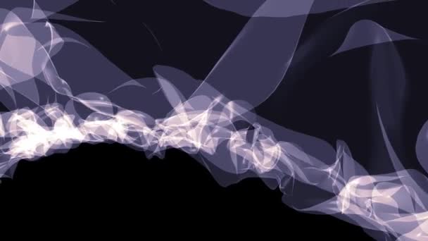 Цифровое стилизованное турбелентное дымовое облако симуляция красивый абстрактный фон анимации новое качество красочное прохладное искусство — стоковое видео