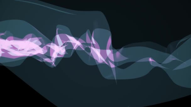 Doux soie fumée violet ruban doux flux ondulant simulation numérique turbulent abstrait animation arrière-plan nouvelle qualité dynamique art mouvement coloré cool belle séquence vidéo 4k — Video