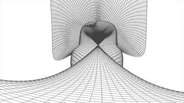 Griglia rete poligonale wireframe pavone uccello astratto disegno animazione sfondo nuova qualità movimento grafica retro vintage stile cool bello 4k video — Video Stock
