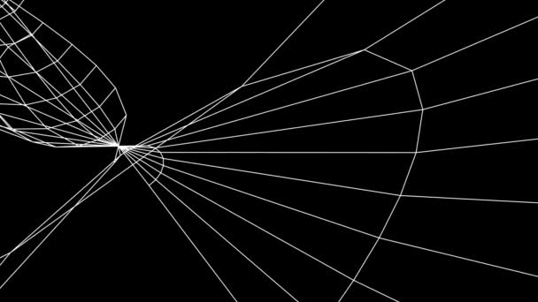 Griglia rete wireframe poligonale astratto disegno movimento grafica senza soluzione di continuità loop animazione sfondo nuova qualità retrò stile vintage cool bello 4k video — Video Stock