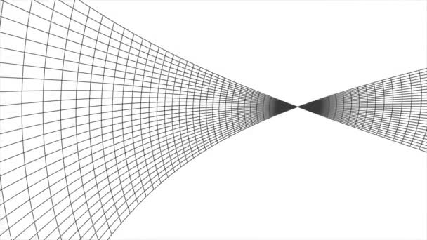 Grid netto polygonal wireframe abstrakt ritning rörelse grafik sömlös loop animation bakgrund nya kvalitet retro vintage stil cool trevlig vacker 4k videofilmer — Stockvideo