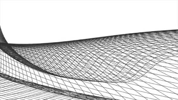 Сітка чистий багатокутний каркас абстрактний малюнок рух графіка анімація фон нова якість ретро вінтажний стиль круто красивий 4k відеозапис — стокове відео