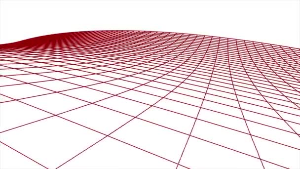 Retro ciberespacio rejilla red poligonal wireframe paisaje bucle sin costuras dibujo movimiento gráficos animación fondo nueva calidad vintage estilo fresco bonito hermoso 4k video metraje — Vídeo de stock