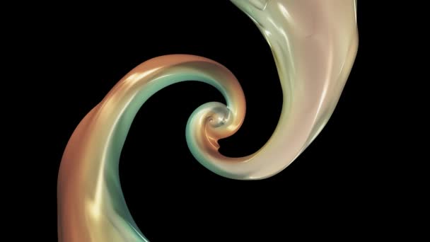 Caramello vernice perdita surreale spirale rallentatore animazione sfondo nuovo qualità motion grafica retro vintage stile fresco bello 4k video — Video Stock
