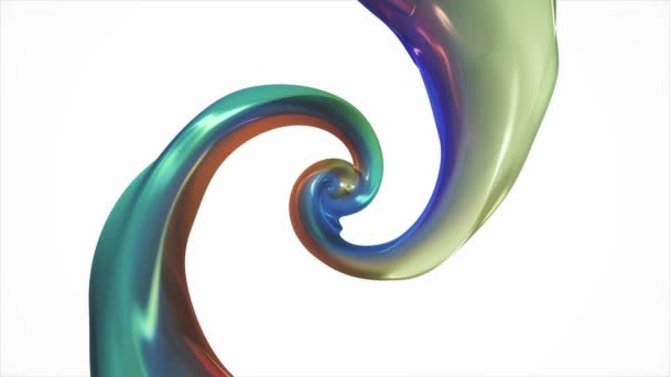 Caramel paint leak surreal spiral slow motion animation background new quality motion graphics retro vintage style cool nice beautiful 4k video footage — Stock Video