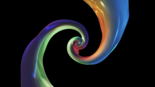 Caramel paint leak surreal spiral slow motion animation background new quality motion graphics retro vintage style cool nice beautiful 4k video footage — Stock Video