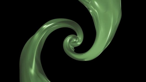 Karamell Farbe Leck surreale Spirale Zeitlupe Animation Hintergrund neue Qualität Motion Graphics Retro Vintage-Stil cool schön 4k Videomaterial — Stockvideo
