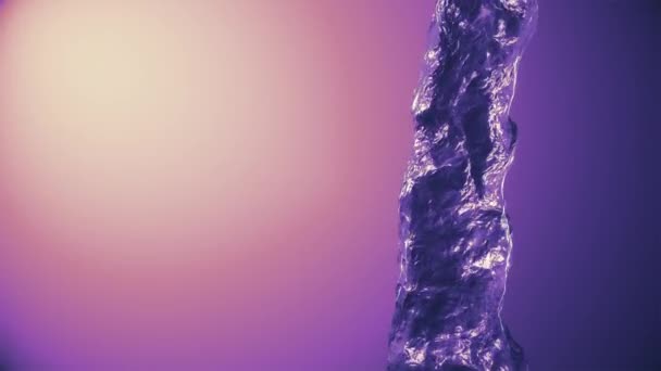 Gießen Wassersäule digitale Simulation nahtlose Schleife Zeitlupe isolierte Animation auf Gradienten Hintergrund neue Qualität natürliche Bewegungsgrafik cool schön schön 4k Videomaterial — Stockvideo